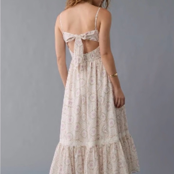 American Eagle Outfitters White and Pink Maxi Dress - Picture 3 of 3